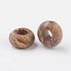 Natural Picture Jasper European Beads X-G-G740-14x8mm-03-2