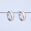 C-shaped Brass Stud Earrings WV3521-1