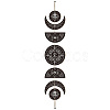 Moon Phase Wood Hanging Wall Decorations HJEW-WH0054-009-1