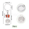 PandaHall Elite 10Pcs Alloy Keychain KEYC-PH0001-63-6