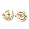 Brass Micro Pave Cubic Zirconia Charms KK-T038-388G-2