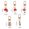5Pcs Alloy Enamel Keychain JX218A-2