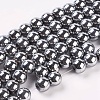 Synthetic Magnetic Hematite Beads Strands G-H1098-1-1