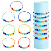 7 Colors Eco-Friendly Korean Waxed Polyester Cord with Natural & Dyed Malaysia Jade Beaded Adjustable Bracelets BJEW-TAC0035-1