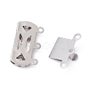 Tarnish Resistant 304 Stainless Steel Box Clasps STAS-P249-03P-A-3