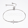 Adjustable Brass Bolo Bracelets BJEW-P200-11P-1