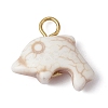 Synthetic Turquoise Pendants PALLOY-JF02371-01-3