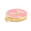 Golden Plated Alloy Enamel Charms X-ENAM-Q437-14K-2