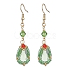 Handmade Glass Seed Beads Teardrop Dangle Earrings EJEW-MZ00576-01-2