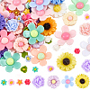 120Pcs 8 Styles Opaque Resin Cabochons RESI-PA0001-13-7