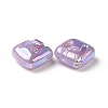 Rainbow Iridescent Plating Acrylic Beads OACR-A010-06A-2