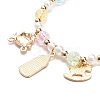 Colorful Alloy Enamel Cute Charms Bracelet BJEW-JB08661-05-5