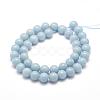 Natural Angelite Beads Strands G-F475-08-8mm-2