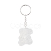 Bear/Rabbit Printed Opaque Acrylic Pendant Keychain KEYC-JKC00482-3