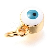Brass Enamel Pendants KK-Y001-02A-06G-3