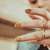 Stainless Steel DIY Nail Art Templates MRMJ-WH0092-002-5