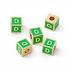 Rack Plating Brass Enamel Beads KK-B060-04G-02D-3