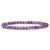 4mm Round Natural Dyed Amethyst Beads Bracelet for Men KG3069-35-1