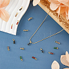 16PCS 8Colors Brass Cubic Zirconia Charms KK-DC0003-77-5
