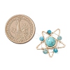 Synthetic Turquoise & Faceted Natural Apatite Copper Wire Wrapped Pendants PALLOY-TA00368-05-2