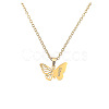 304 Stainless Steel Filigree Butterfly Engraved Sisters BFF Pendant Necklaces for Women FS-WG8B29F-02-1