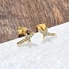 925 Sterling Silver Clear Cubic Zirconia Stud Earrings EJEW-Q032-01D-G-3