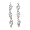 Brass Micro Pave Clear Cubic Zirconia Connector Charms CU-CBAA6E8-12P-1