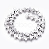 Electroplated Non-magnetic Synthetic Hematite Beads Strands G-P392-F02-1