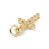 Brass Micro Pave Cubic Zirconia Charms KK-C012-43G-3