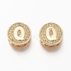 Golden Plated Brass Micro Pave Cubic Zirconia Multi-Strand Links KK-P191-01Q-G-1