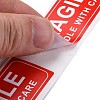 Self-Adhesive Paper Warning Tag Stickers DIY-K039-04D-4