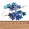 430 Stainless Steel Flower Dangle Earrings EJEW-A137-07P-04-5