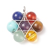 Natural & Synthetic Mixed Stone Pendants PALLOY-TA00003-01-1
