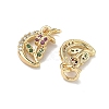 Brass Micro Pave Cubic Zirconia Pendants KK-D235-02G-02-2
