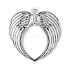 Tibetan Style Alloy Wing Large Pendants TIBEP-S100-AS-RS-2