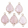 Natural Rose Quartz Links connectors G-T131-09I-1