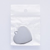 Tarnish Resistant 304 Stainless Steel Pendants STAS-I140-10B-S-8