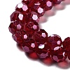 Electroplate Transparent Glass Beads Strands X-EGLA-A035-T10mm-A07-3