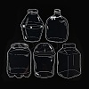 20Pcs 5 Styles PET Plastic Waterproof Self-Adhesive Lace Bottle Stickers AJEW-Z024-02C-1