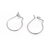 Tarnish Resistant 304 Stainless Steel Hoop Earrings Findings STAS-H436-02P-2