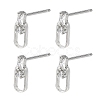 SHEGRACE Brass Micro Pave Cubic Zirconia Stud Earrings XGRQ4N847-727P-1