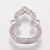 Brass Micro Pave Cubic Zirconia Links ZIRC-J040-04P-NR-1