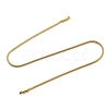 304 Stainless Steel Round Snake Chain Bracelet Making STAS-B044-01G-1
