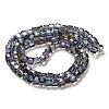 Electroplate Glass Beads Strands X-EGLA-D018-4x4mm-18-4