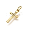 Brass Micro Pave Cubic Zirconia Pendants KK-Z100-39G-01-2
