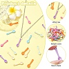 100Pcs Opaque Acrylic Pendants OACR-YW0001-96-3