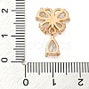 Brass Micro Pave Clear Cubic Zirconia Pendants ZIRC-U003-01G-03-3