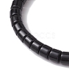 Two Tone Acrylic Column Beaded Stretch Bracelets for Women BJEW-JB10785-4