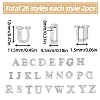 52Pcs 26 Style Alloy Rhinestone Slide Charms FIND-SC0005-51-2
