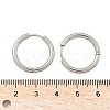 Tarnish Resistant 304 Stainless Steel Huggie Hoop Earrings EJEW-F111B-21mm-P-5